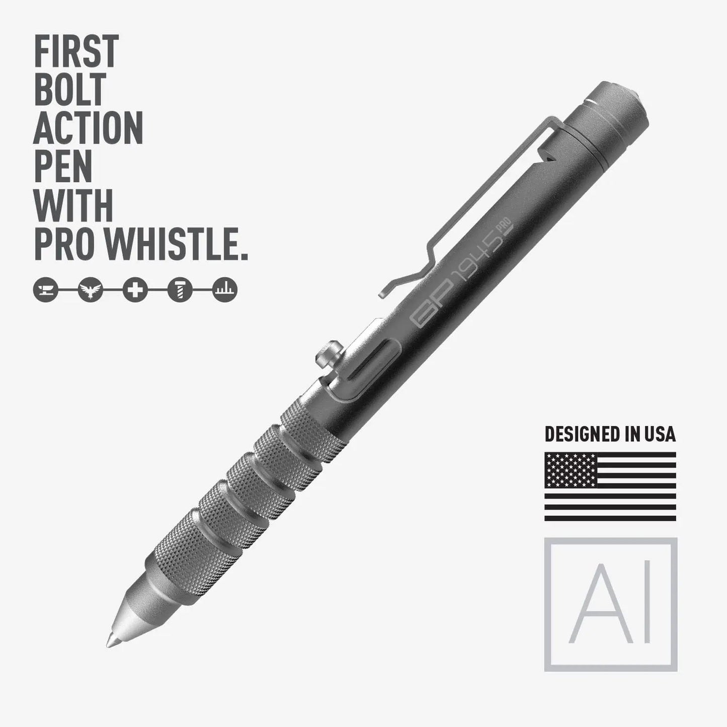 GP 1945 Bolt-Action Pen PRO - Titanium EDC Pen