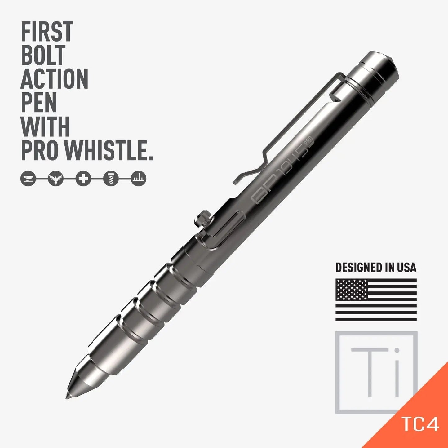 GP 1945 Bolt-Action Pen PRO - Titanium EDC Pen