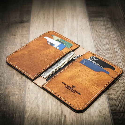 Handmade Full-Grain Leather Vertical Wallet for Men — The Tyler Vertical Wallet