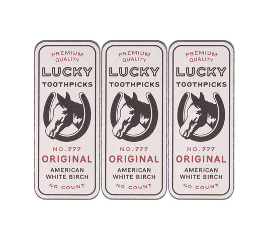 Lucky Toothpicks - Original White Birch (3 Pack Bundle)