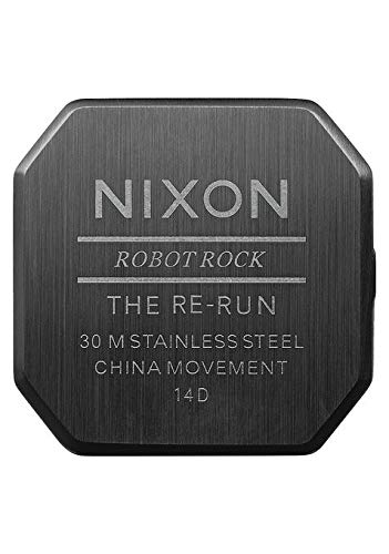 NIXON Re-Run A158 - All Black - 30m Water Resistant Men's Digital Fashion Watch (38.5mm Watch Face, 18mm-13mm Stainless Steel Band)
