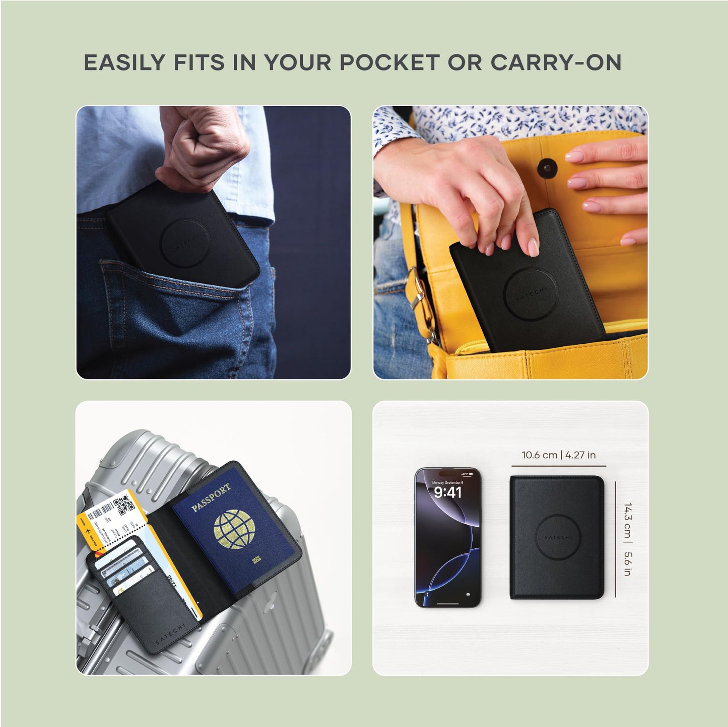 Satechi Passport Holder for Travel with tracking technology