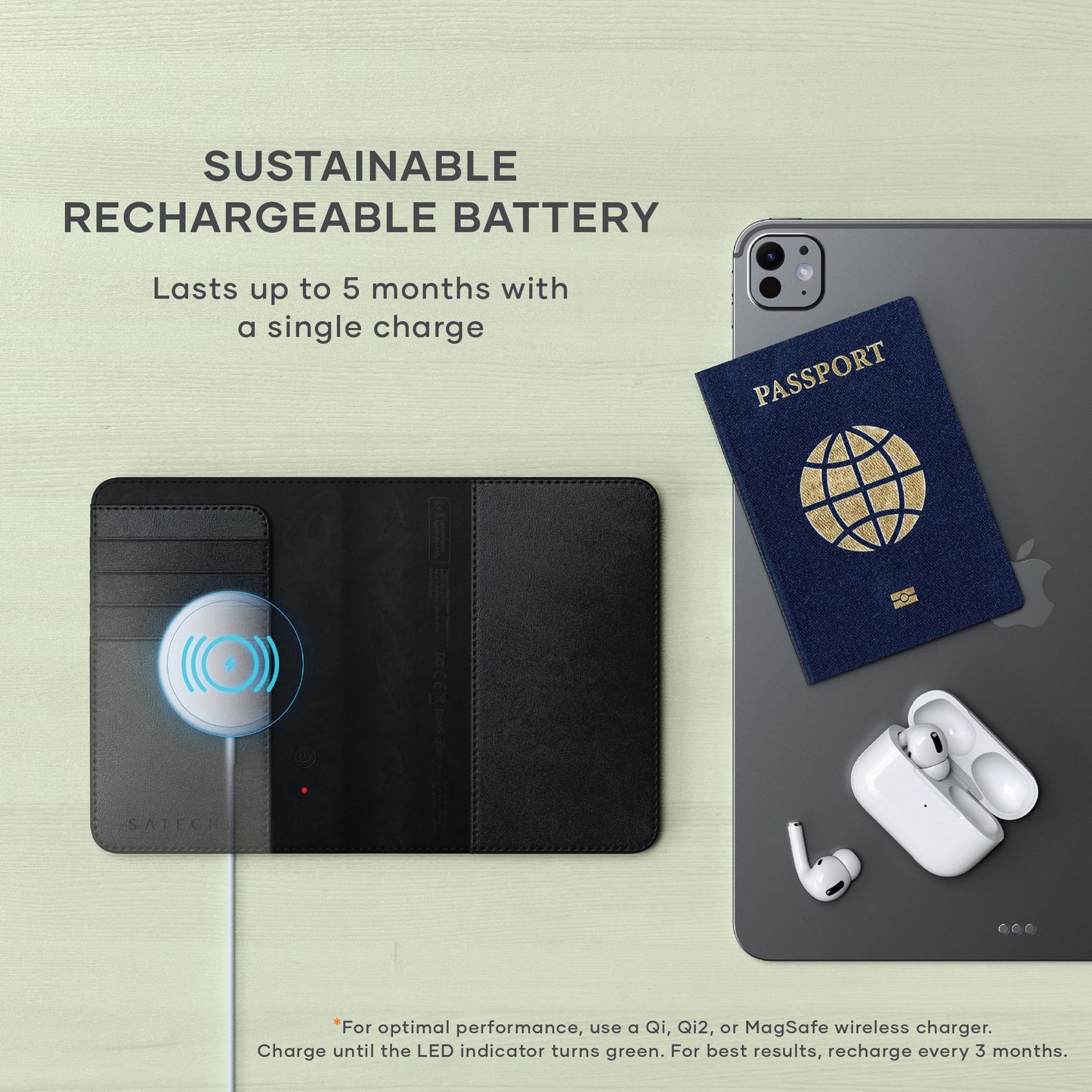 Satechi Passport Holder for Travel with tracking technology