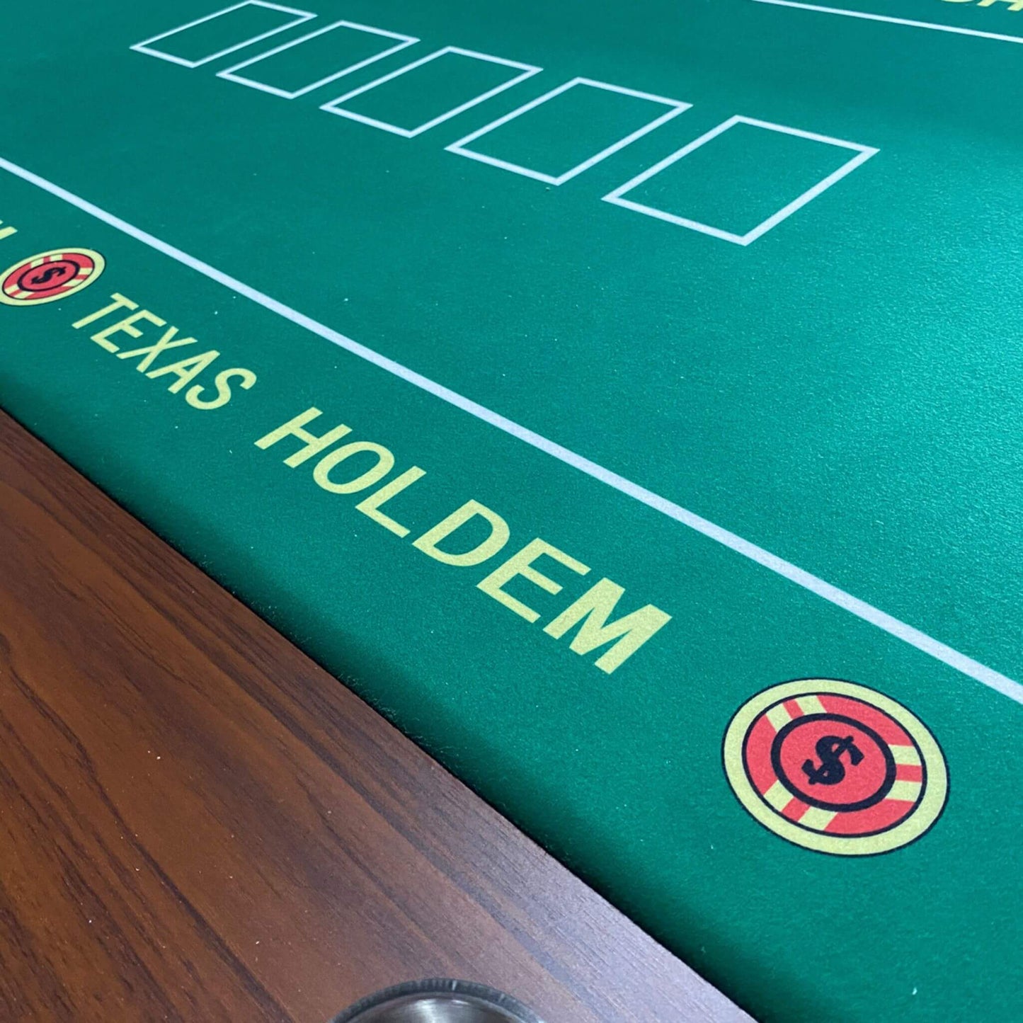 Luxury 96-Inch Gaming Table With LED Lights, Durable Velvet Surface, And Sturdy Pedestal Base (SAK92853)