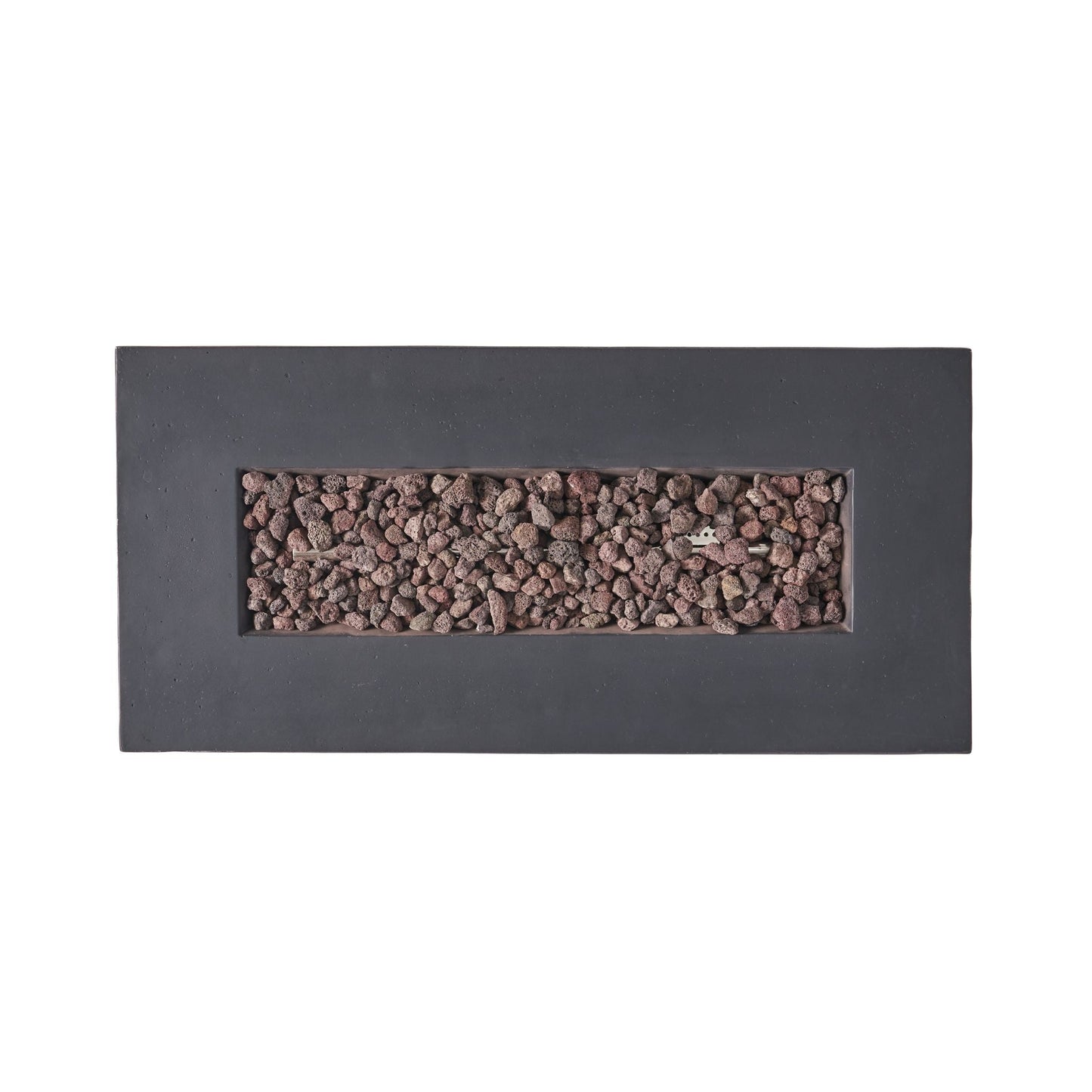 Alora Premium Outdoor Contemporary 40K BTU Rectangular Propane Gas Fire Pit Table (SAK96153)