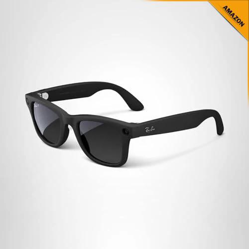 Badged - Ray-Ban Meta Wayfarer, Matte Black Smart AI Glasses