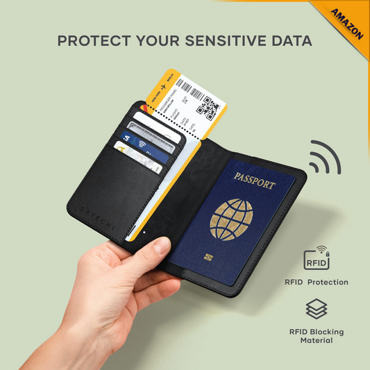 Badged - Satechi Passport Holder for Travel with tracking technology