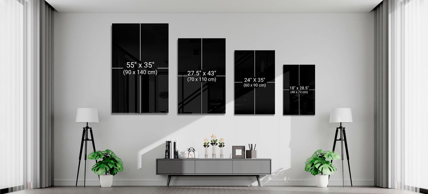 Red Storm Glass Wall Art  || Designer Collection